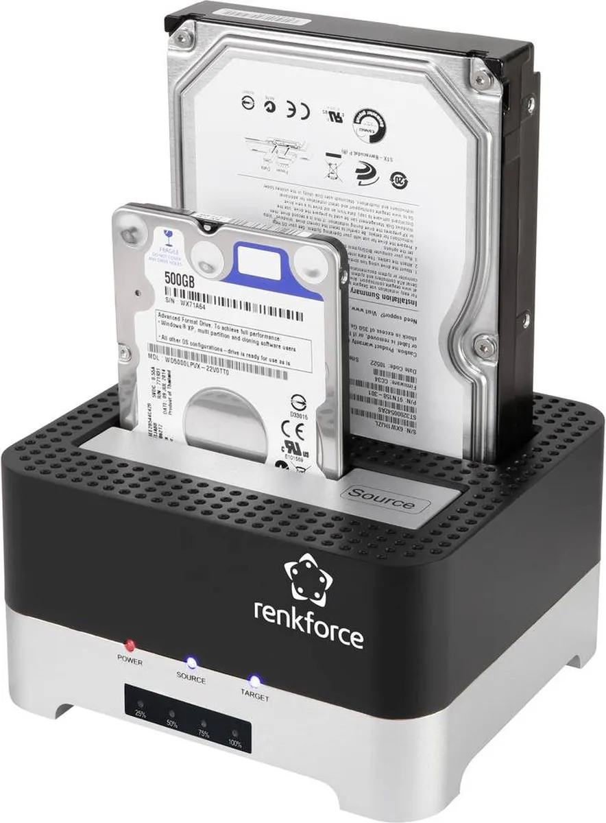 Renkforce RF-5047512 Harde Schijf-Kopieerstation - USB-A 3.0 - 2 Poorten