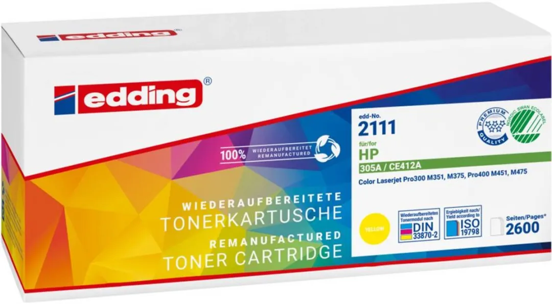 edding EDD-2111 Toner - Geel - 2600 Bladzijden