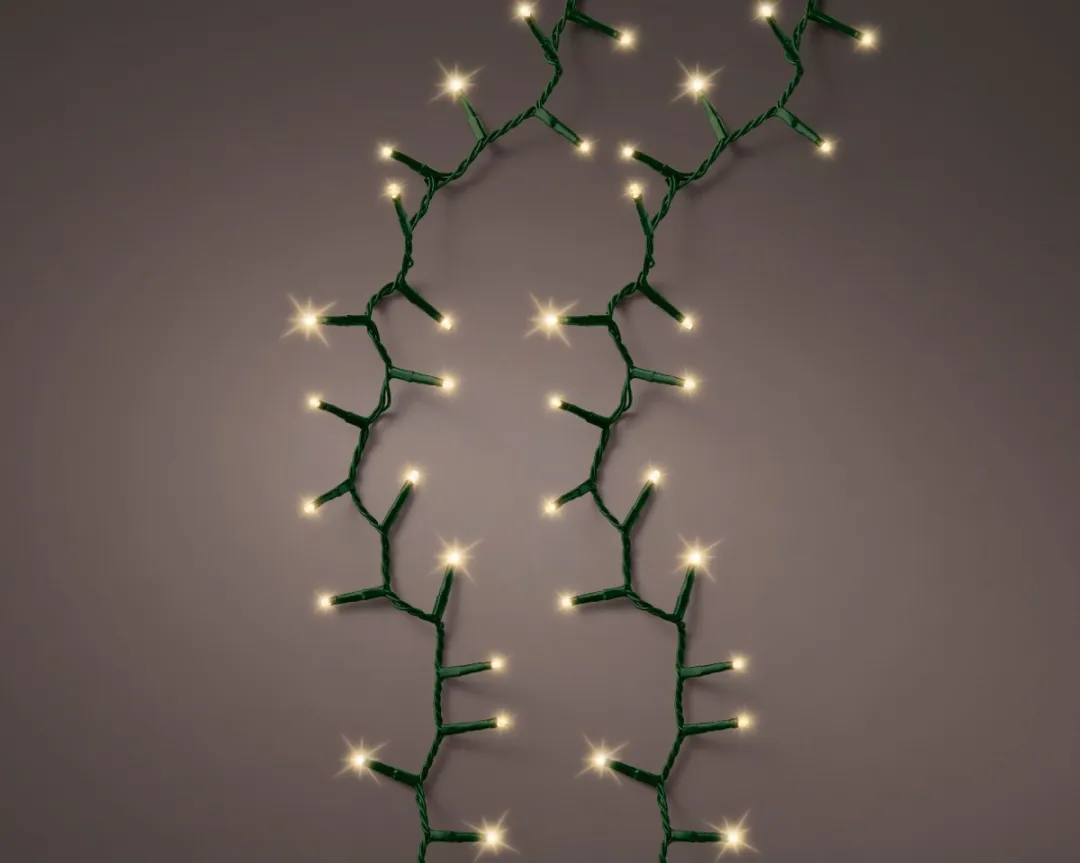 Lumineo LED Kerstverlichting Sprankeleffect 24m - Groen - Warm wit