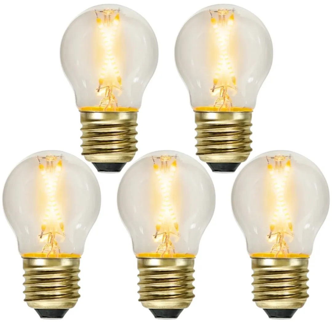 Star Trading Soft Glow Kogellamp E27 0,5W - 5 Stuks