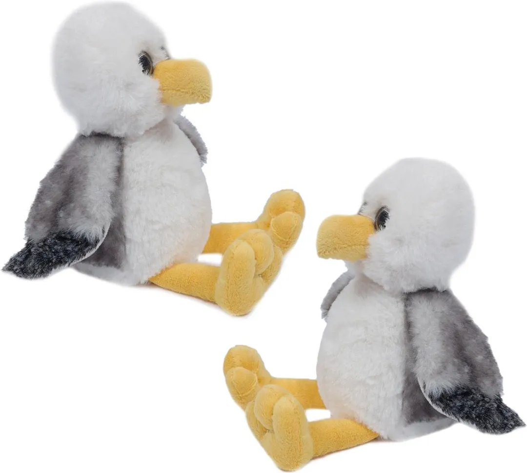 PIA Soft Toys Knuffel Meeuw - 2x - 16 cm - Multi