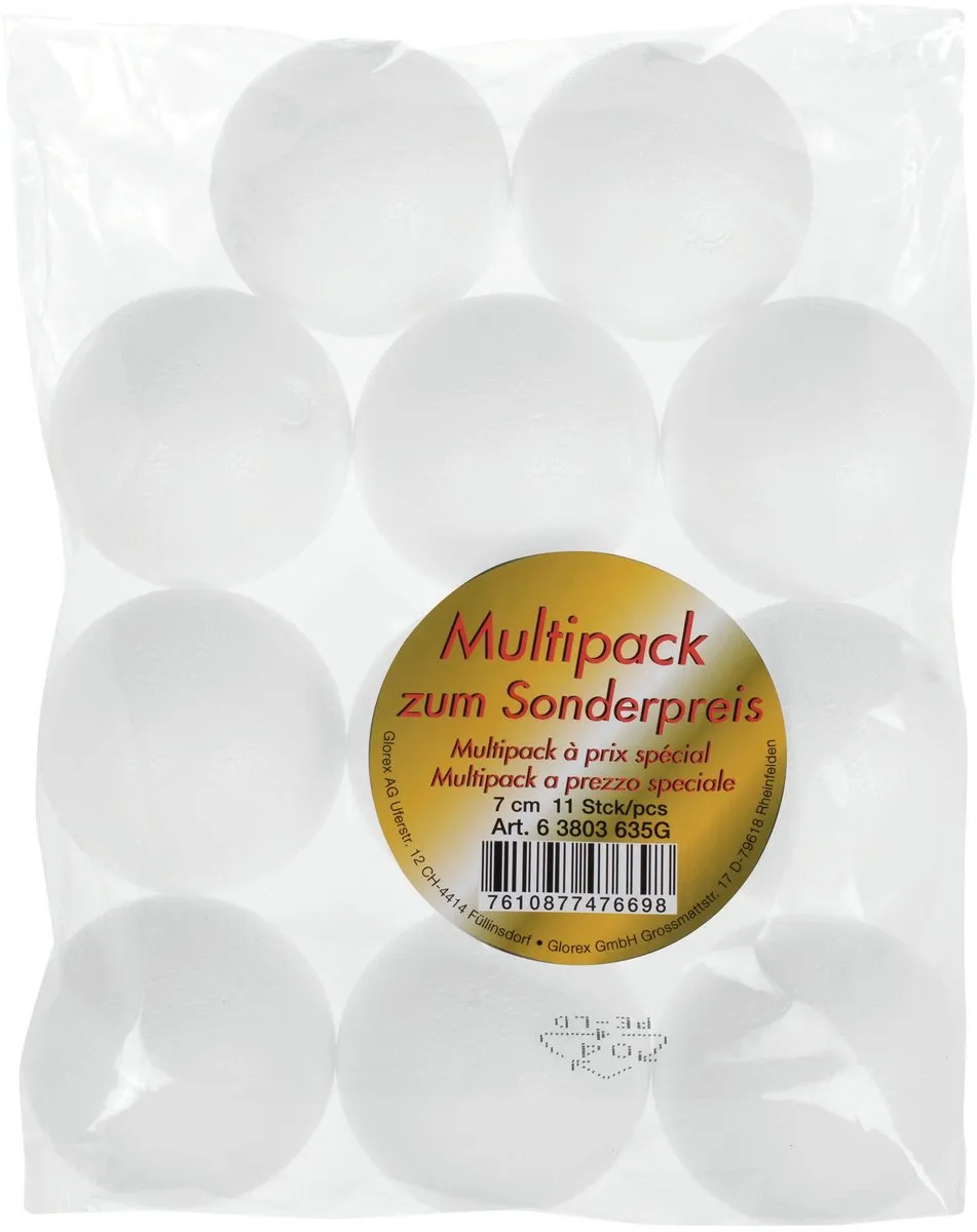 Glorex Hobby Piepschuim Bollen 7cm