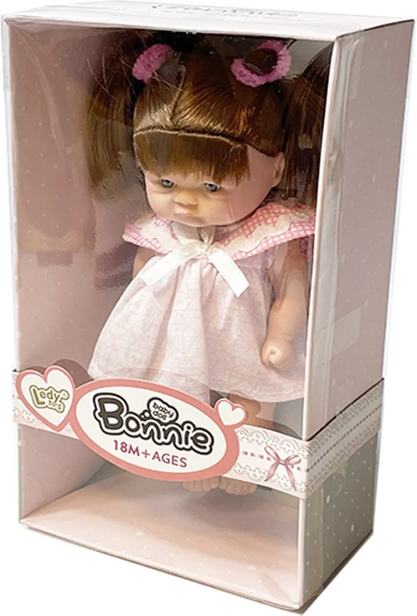 Ledy Toys Reborn Bonnie Pop 20cm - LD77008E - Wit/Roz - afbeelding 6 van 6