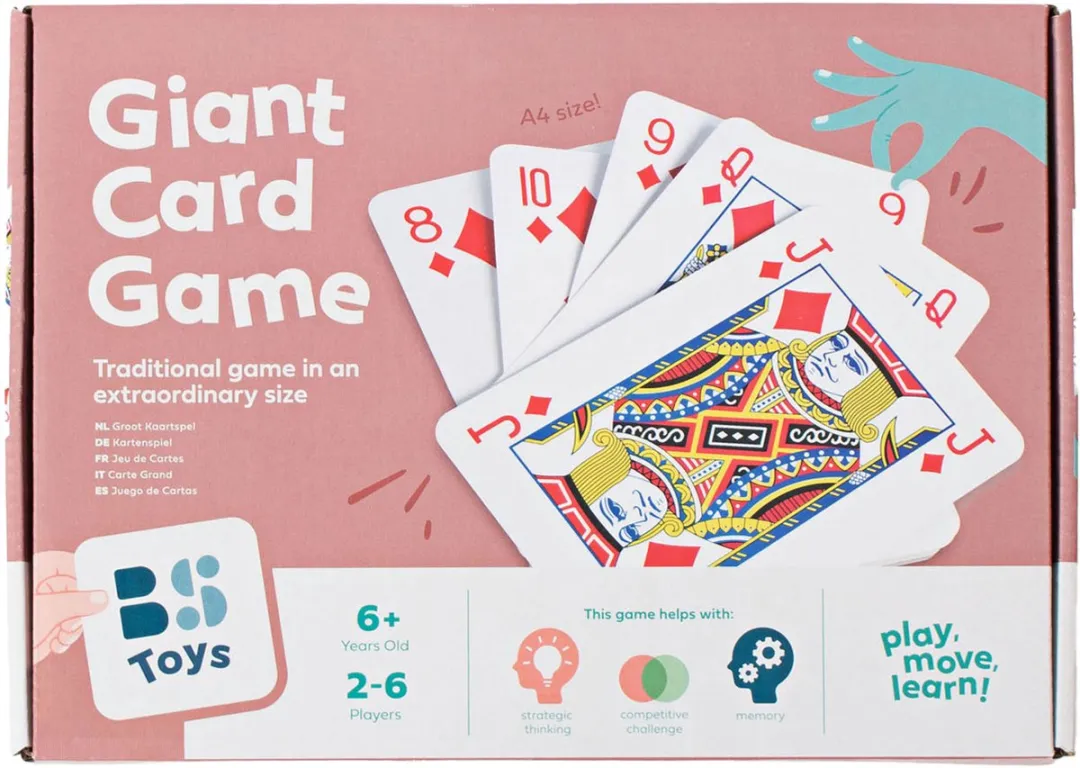BS Toys Extra Groot Kaartspel GA054 - 2-4 Spelers