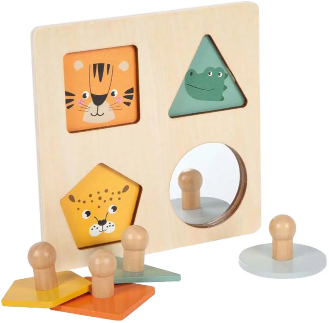 Small Foot Houten Montessori Vormenpuzzel 4-delig - Multi kleuren - afbeelding 3 van 6