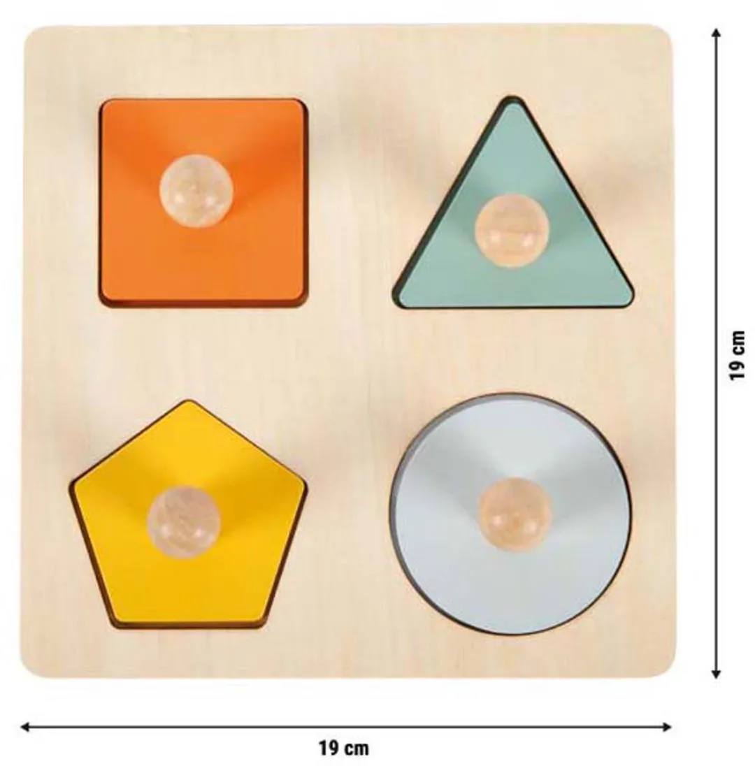 Small Foot Houten Montessori Vormenpuzzel 4-delig - Multi kleuren - afbeelding 5 van 6