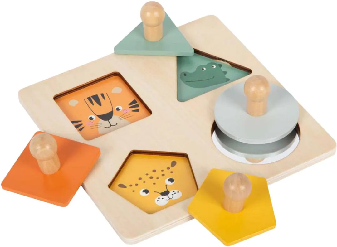 Small Foot Houten Montessori Vormenpuzzel 4-delig