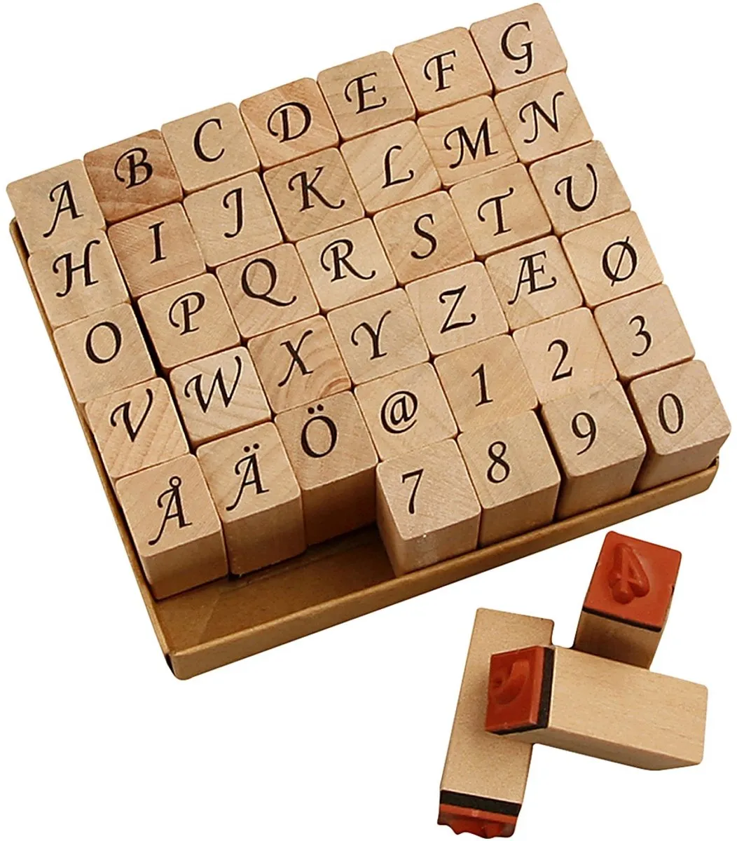 Creativ Company Romantisch Alfabet Stempels - 42 Stuks