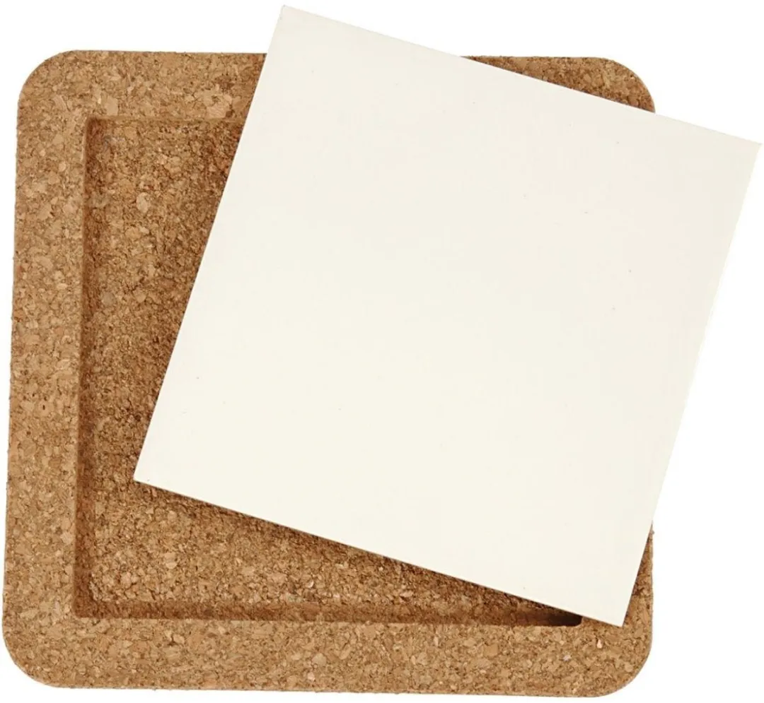 Creativ Company Onderzetters Kurk 15,5x15,5cm - 2 Stuks Multicolor