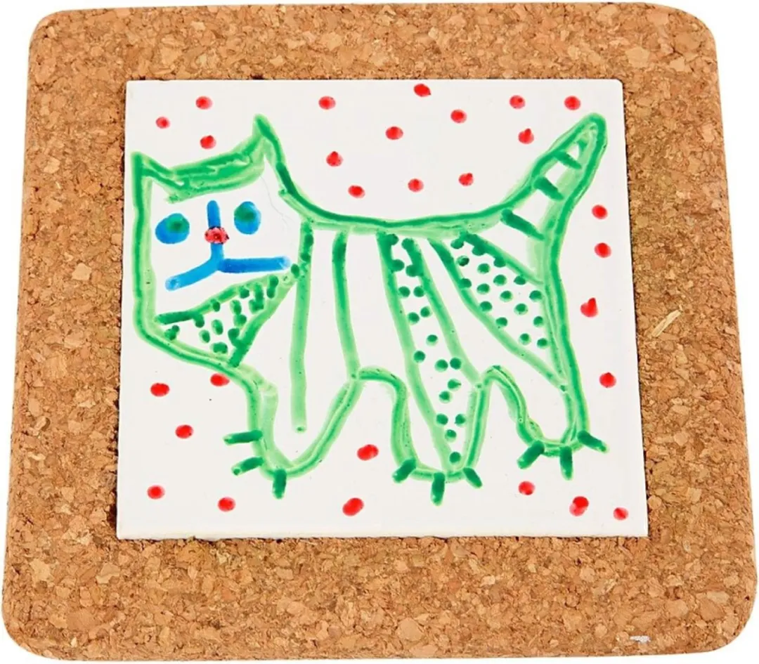 Creativ Company Onderzetters Kurk 15,5x15,5cm - 2 Stuks Multicolor