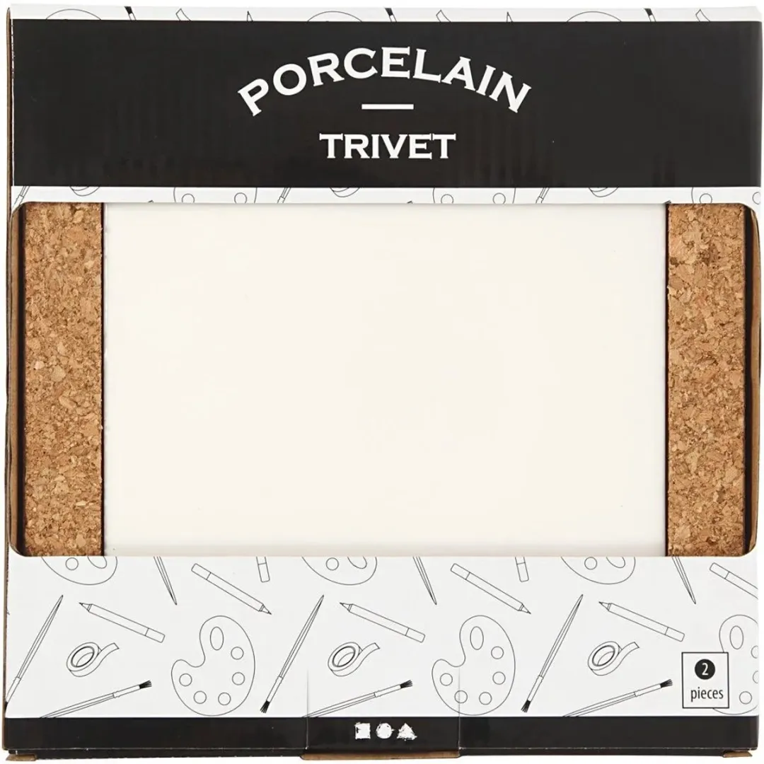 Creativ Company Onderzetters Kurk 15,5x15,5cm - 2 Stuks Multicolor