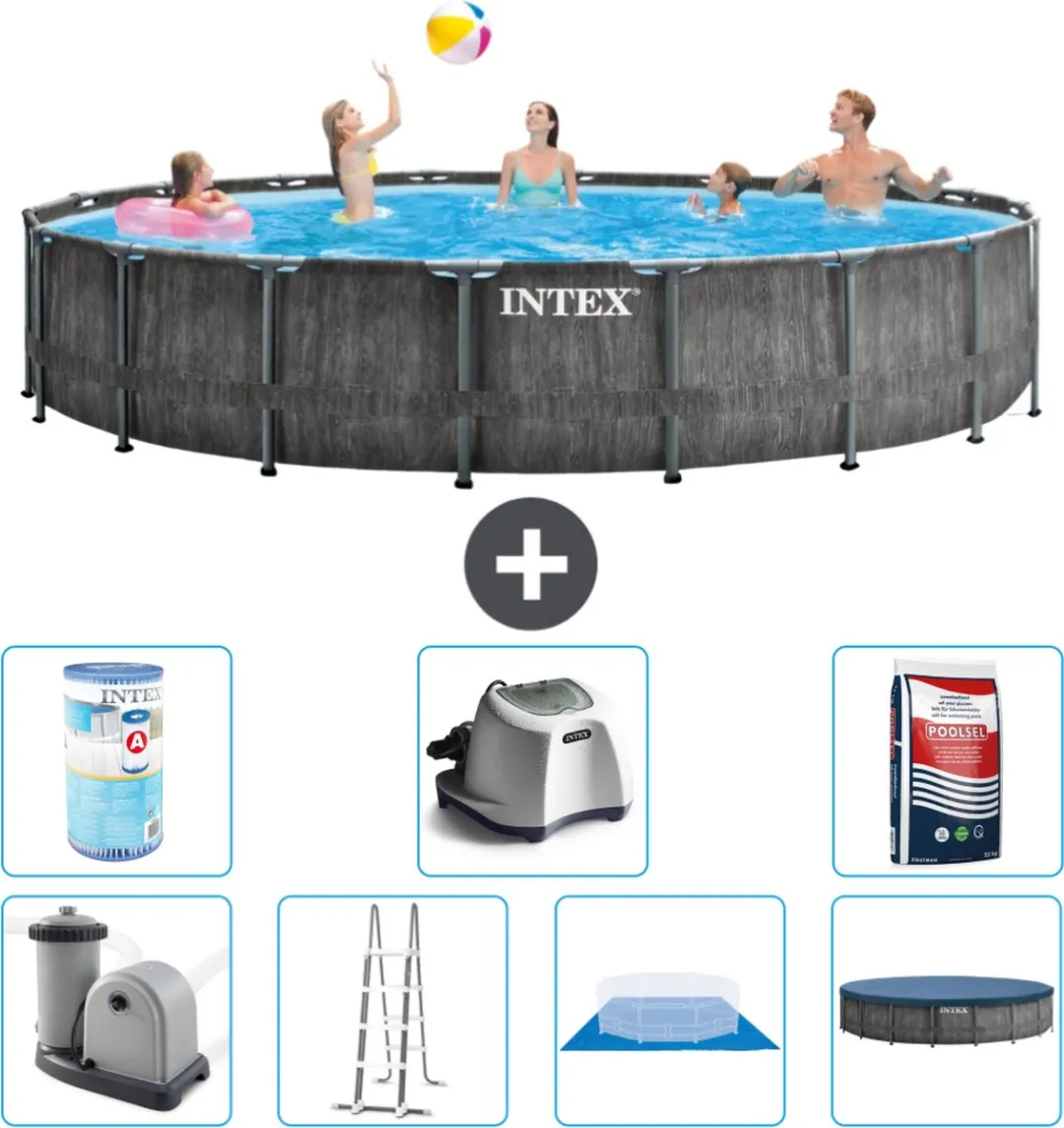 Intex Prism Frame Zwembad 549x122cm - Grijs