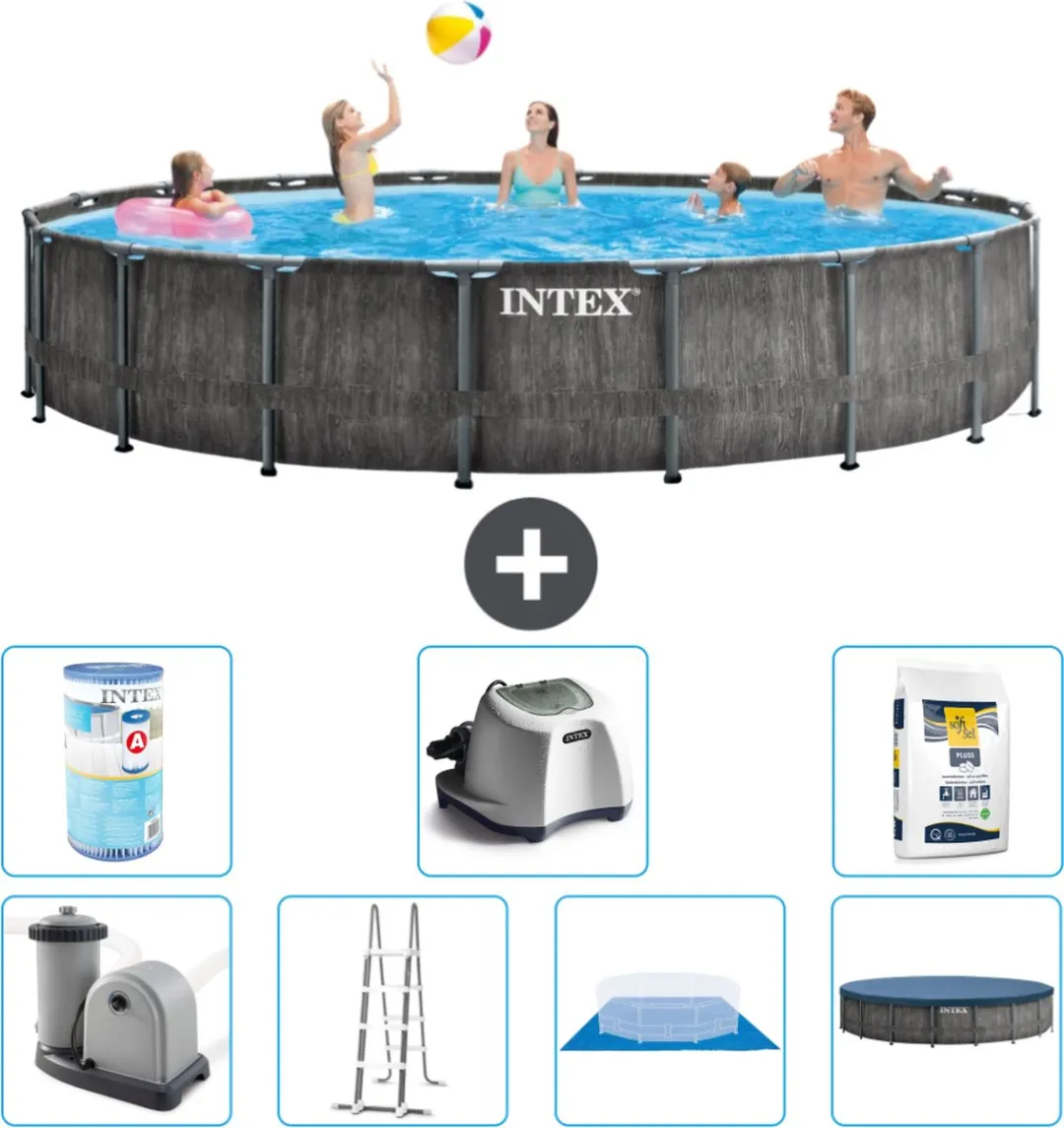 Intex Prism Frame Zwembad 549x122cm - Grijs