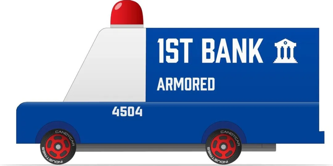 Candylab Toys Armored Van 17410013 - Blauw/Wit/Rood