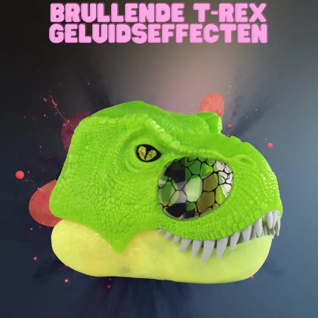 LEGO Dinosaur Masker T-Rex Groen - Licht & Geluid