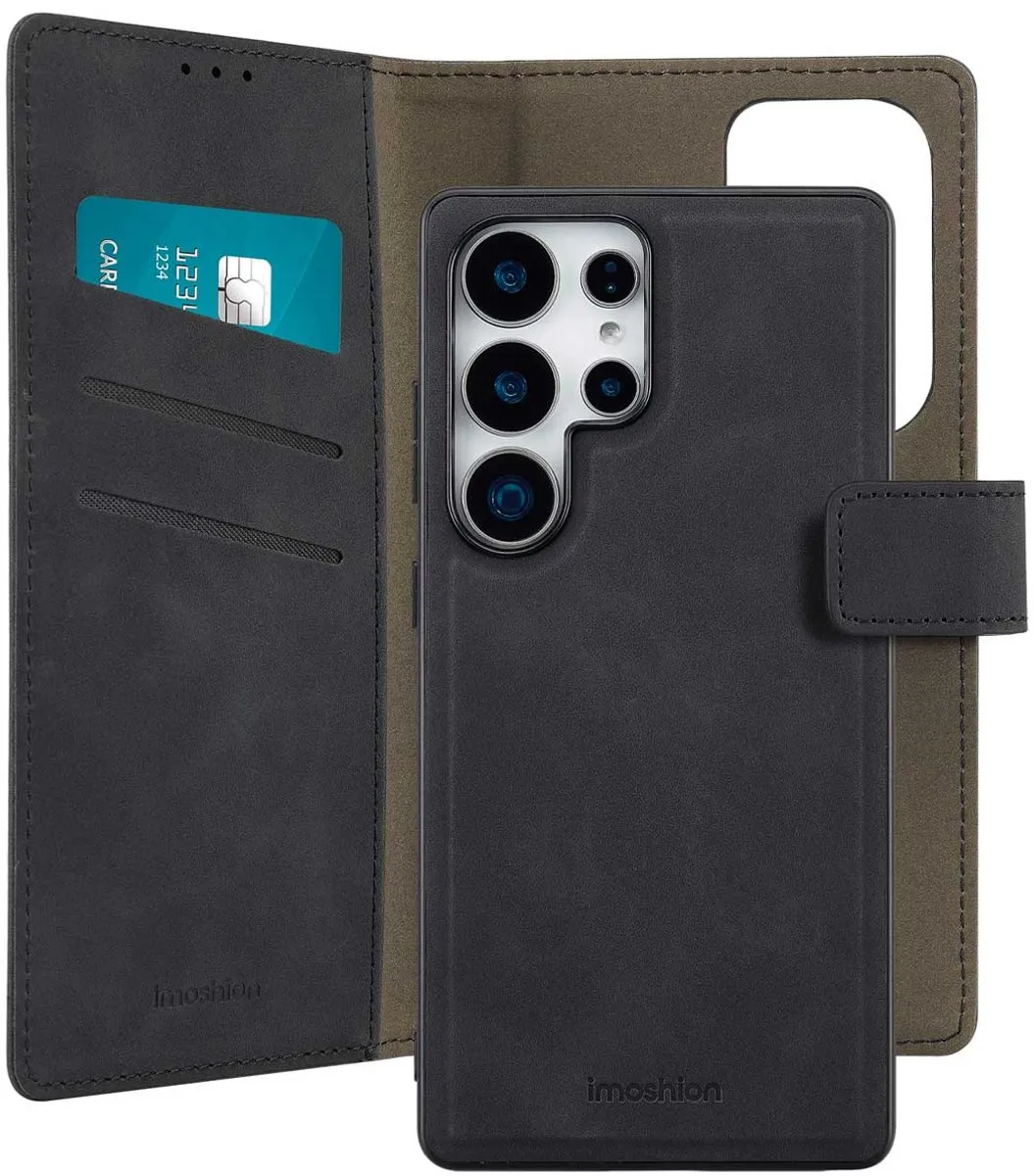 Imoshion Hoesje Samsung Galaxy S25 Ultra 2-in-1 Bookcase - 3 Pasjes - Zwart