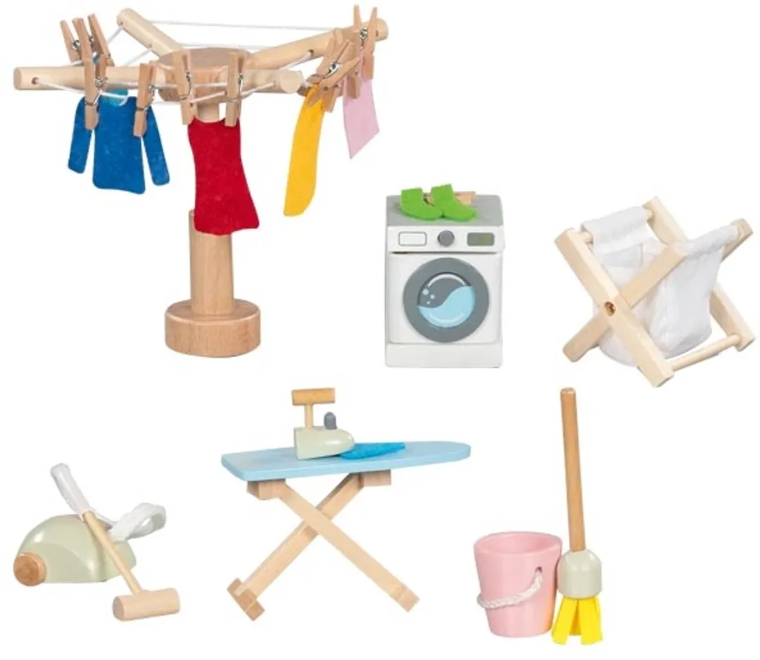 Goki Poppenhuistoebehoren Wasmachine 19-delig - Multicolor