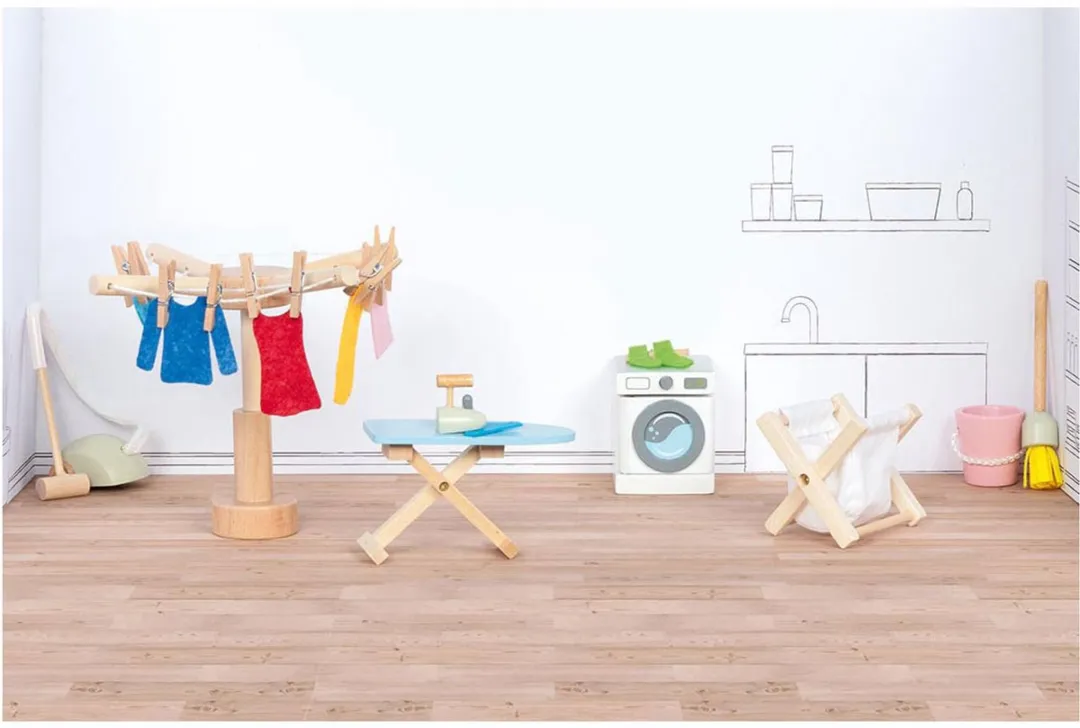 Goki Poppenhuistoebehoren Wasmachine 19-delig - Multicolor