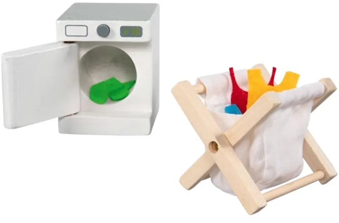 Goki Poppenhuistoebehoren Wasmachine 19-delig - Multicolor