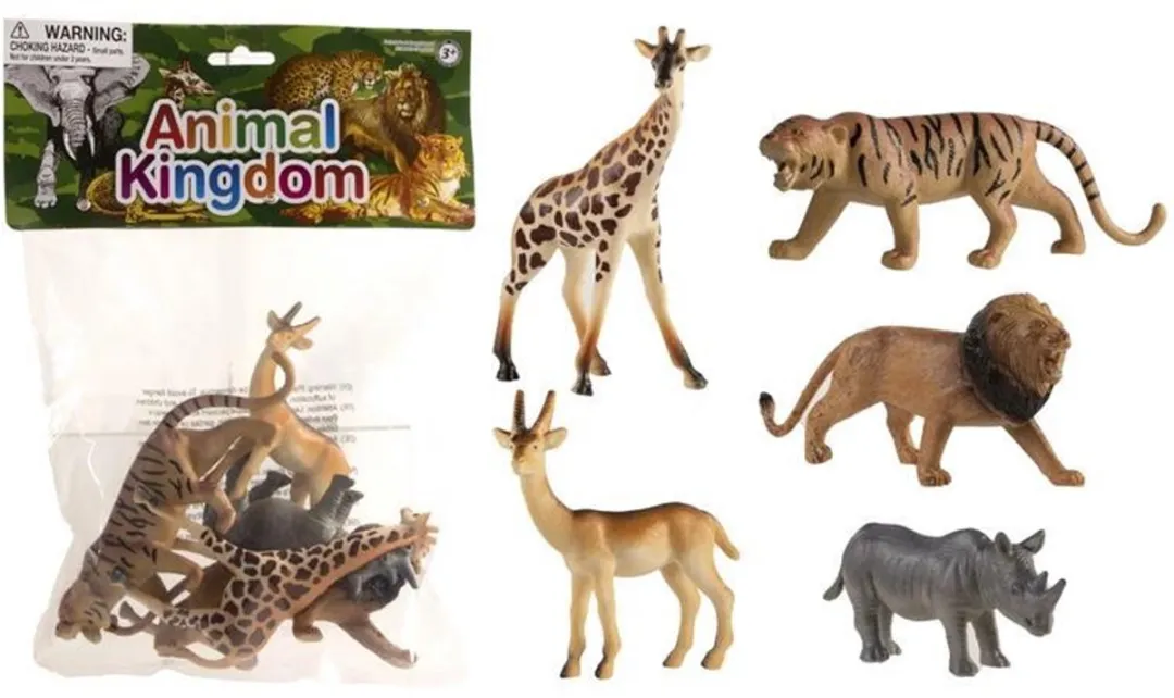 Jonotoys Wilde Dieren Animal Kingdom - 5-delig Multicolor