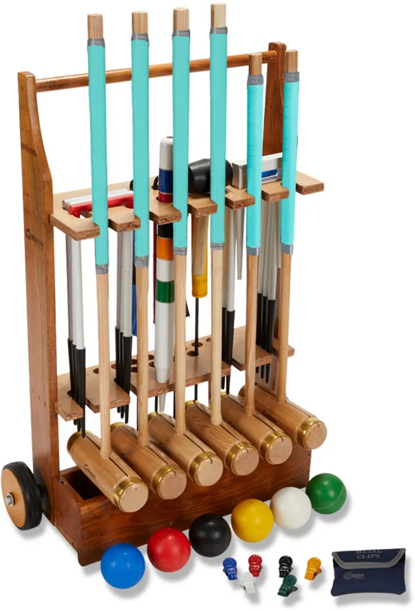 Ubergames Croquet Set 6 Personen - Met Trolley