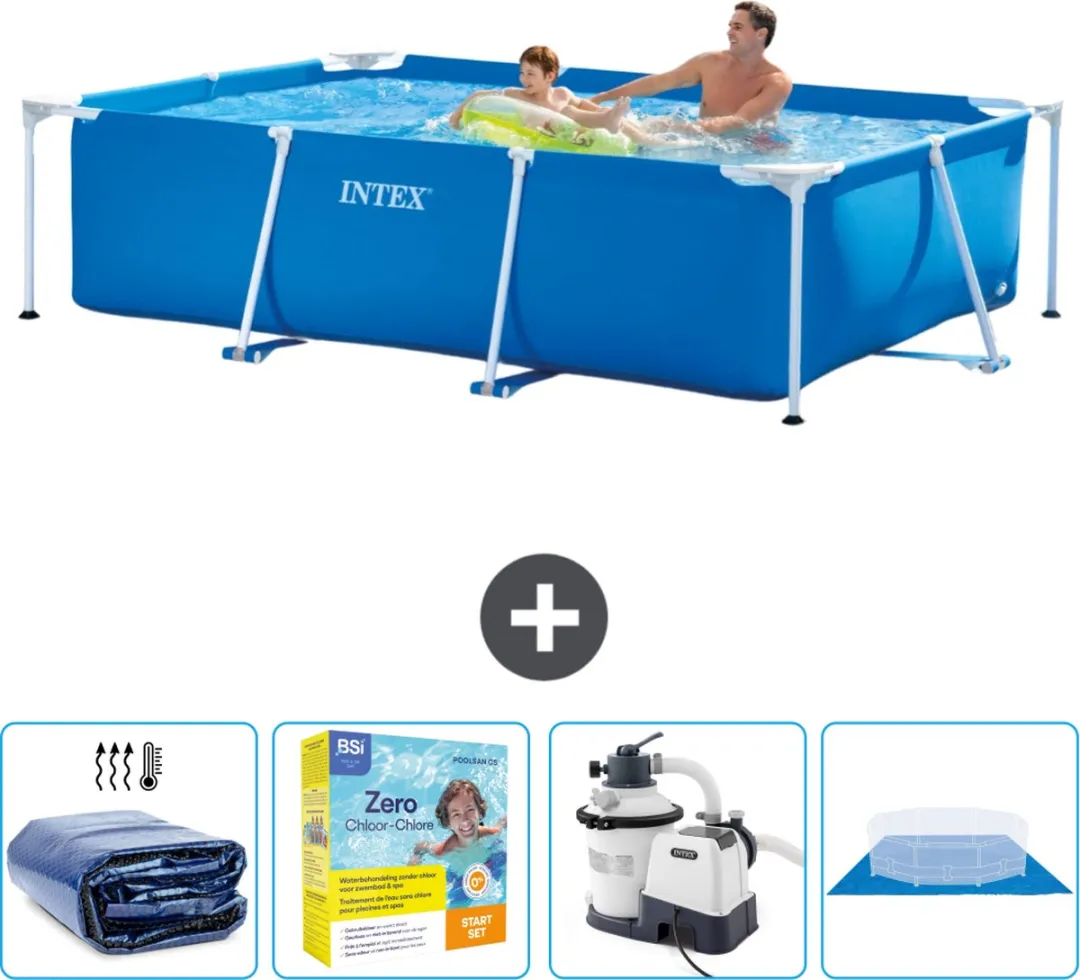 Intex Rechthoekig Frame Zwembad 260x160cm - Blauw - 2282L