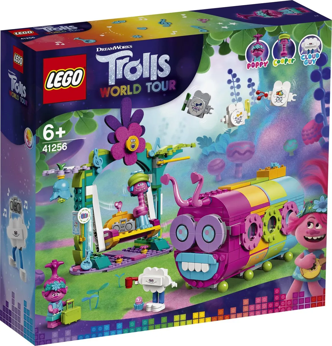 LEGO Trolls Regenboogrupsbus 41256