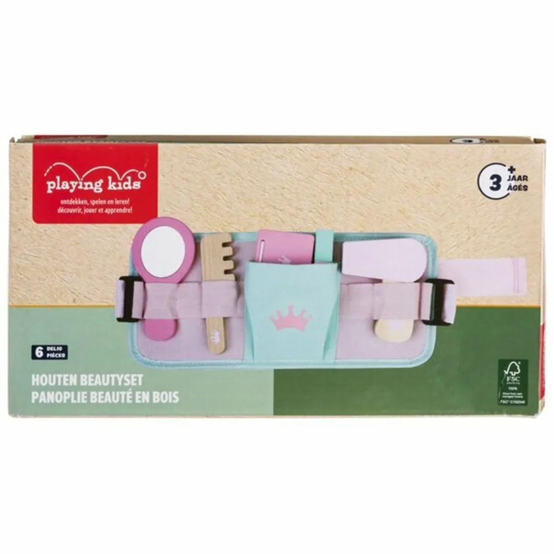 Playing Kids Houten Beautyset - Roze