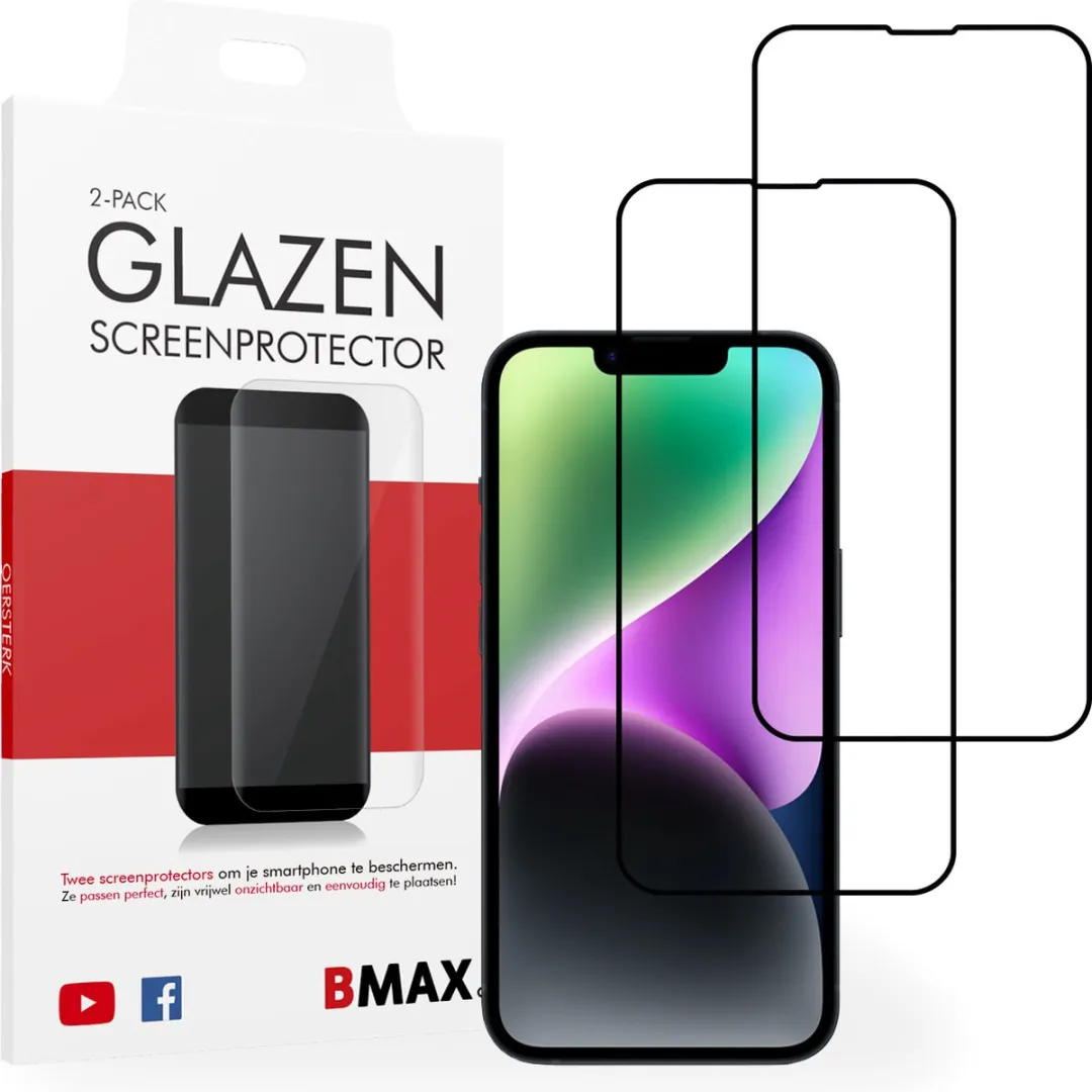 BMAX iPhone 14 Screenprotector 2-pack