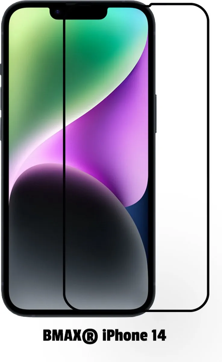 BMAX iPhone 14 Screenprotector 2-pack - Gehard glas - Zwart