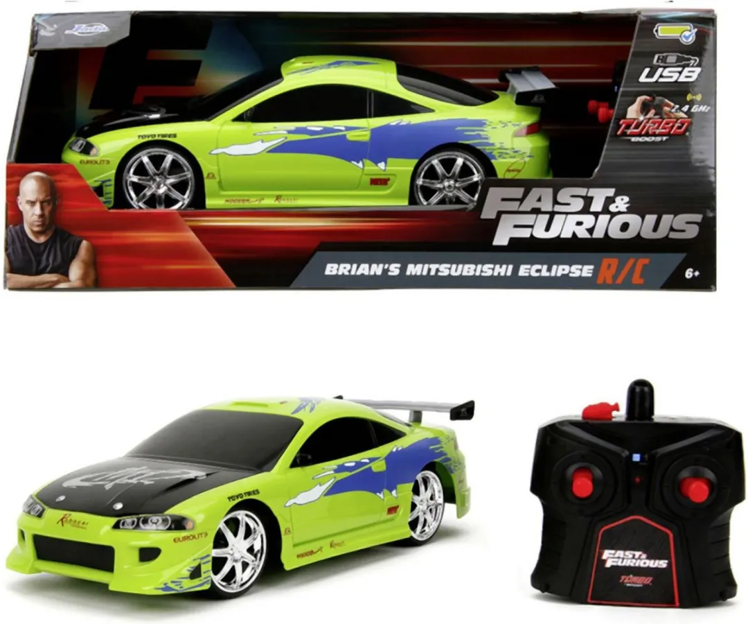 Jada Toys Mitsubishi Eclipse RC 1/16 - Groen - 253206014 - afbeelding 4 van 6