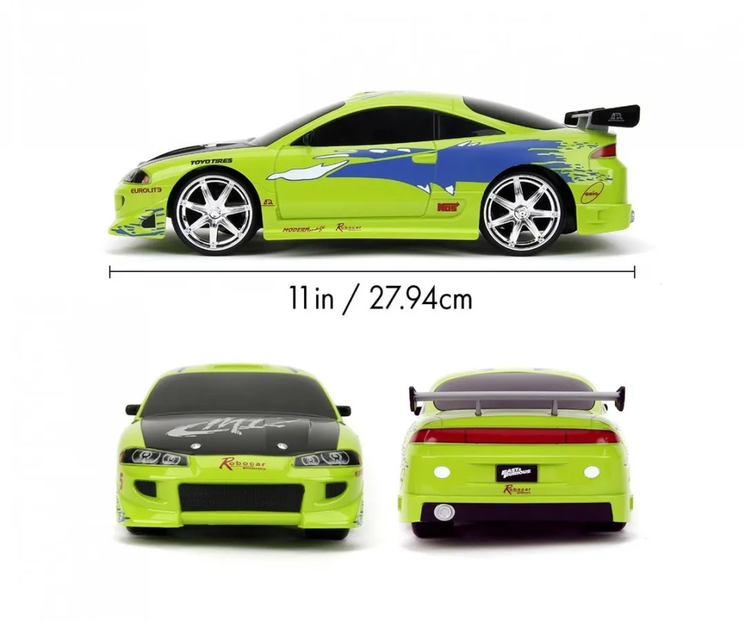 Jada Toys Mitsubishi Eclipse RC 1/16 - Groen - 253206014 - afbeelding 3 van 6