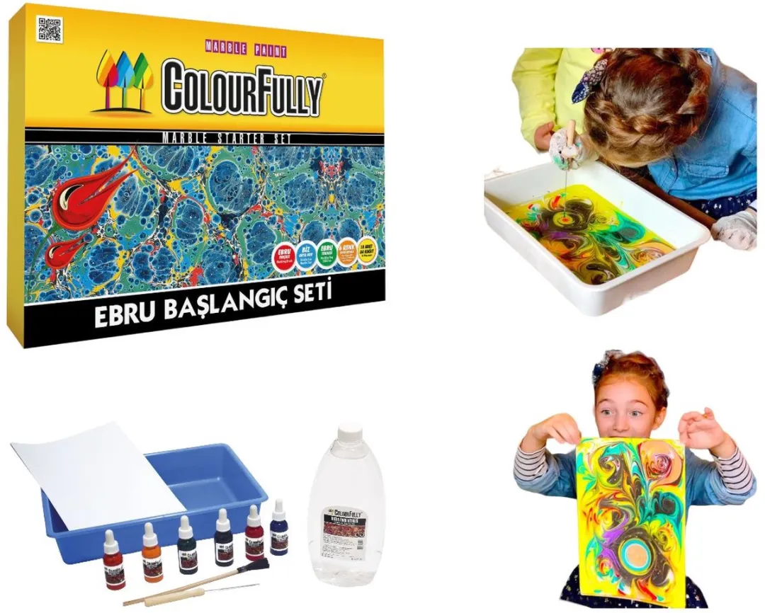 Kumtoys Marbling set - Montessori speelgoed om zelf te maken - 20-delig