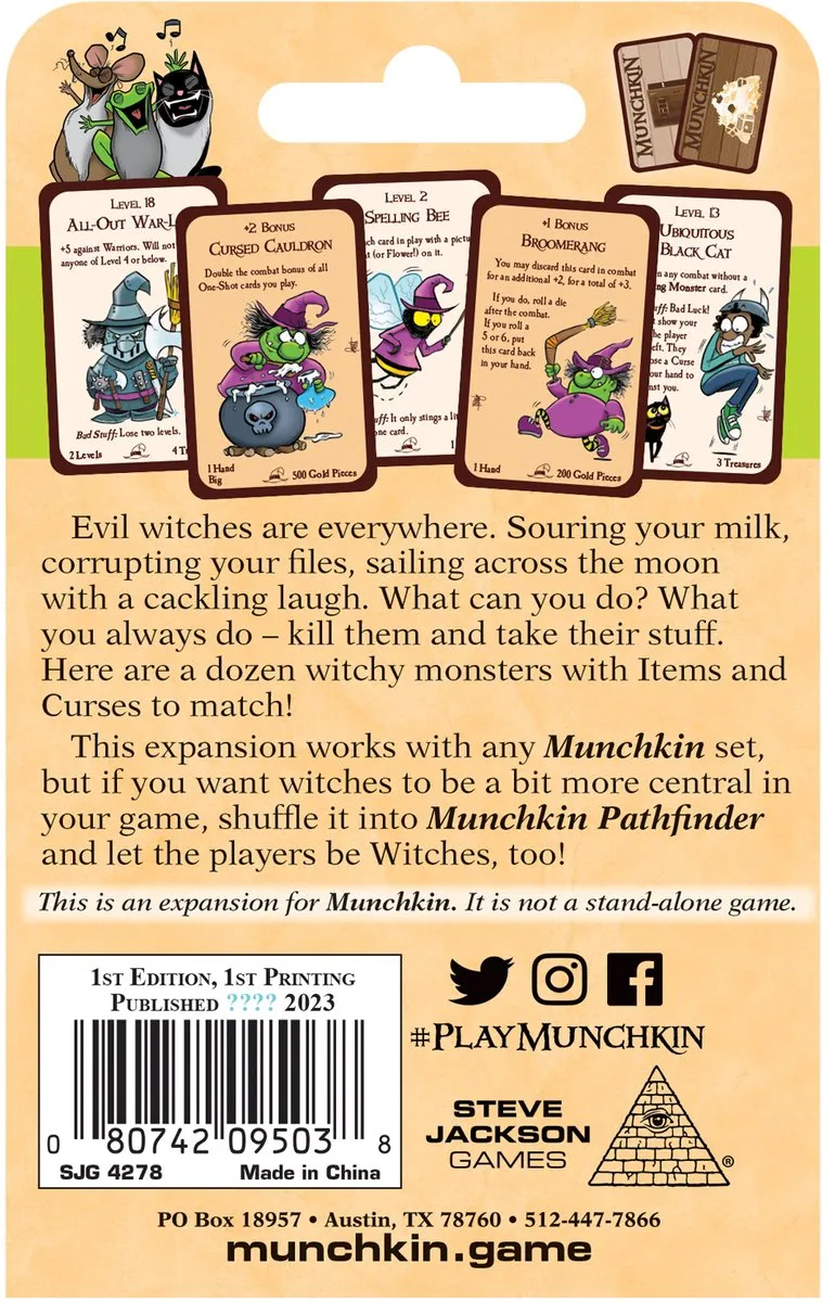 Steve Jackson Games Munchkin Witches Uitbreiding - 4278SJG