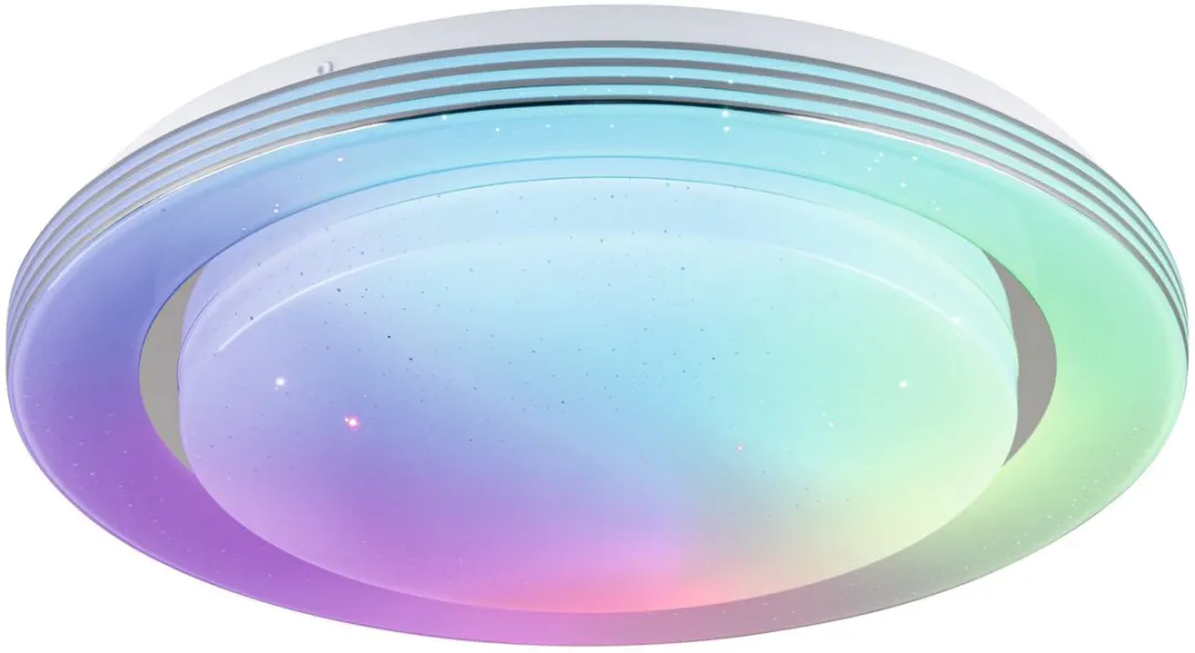 Paulmann LED Plafondlamp Rainbow RGBW 1600lm - Chroom/Wit