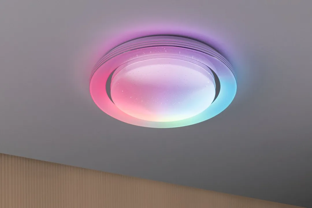 Paulmann LED Plafondlamp Rainbow RGBW 1600lm - Chroom/Wit