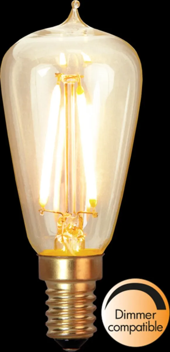 Star Trading Druppel-Edison Rookglas E14 1.9W