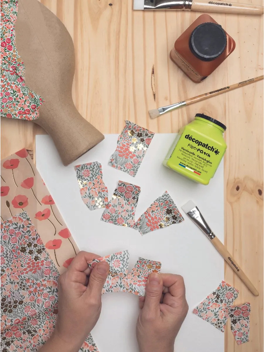 Decopatch Texture Poppies Hotfoil Papier A3 - 3 Kleuren