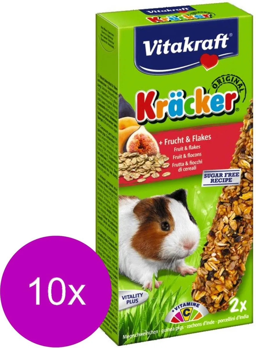 Vitakraft Cavia Kracker Fruit 2-in-1 - 20 Stuks - afbeelding 2 van 3