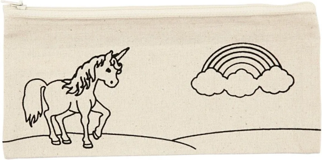 Creativ Company Katoenen Etui Unicorn 21x9cm