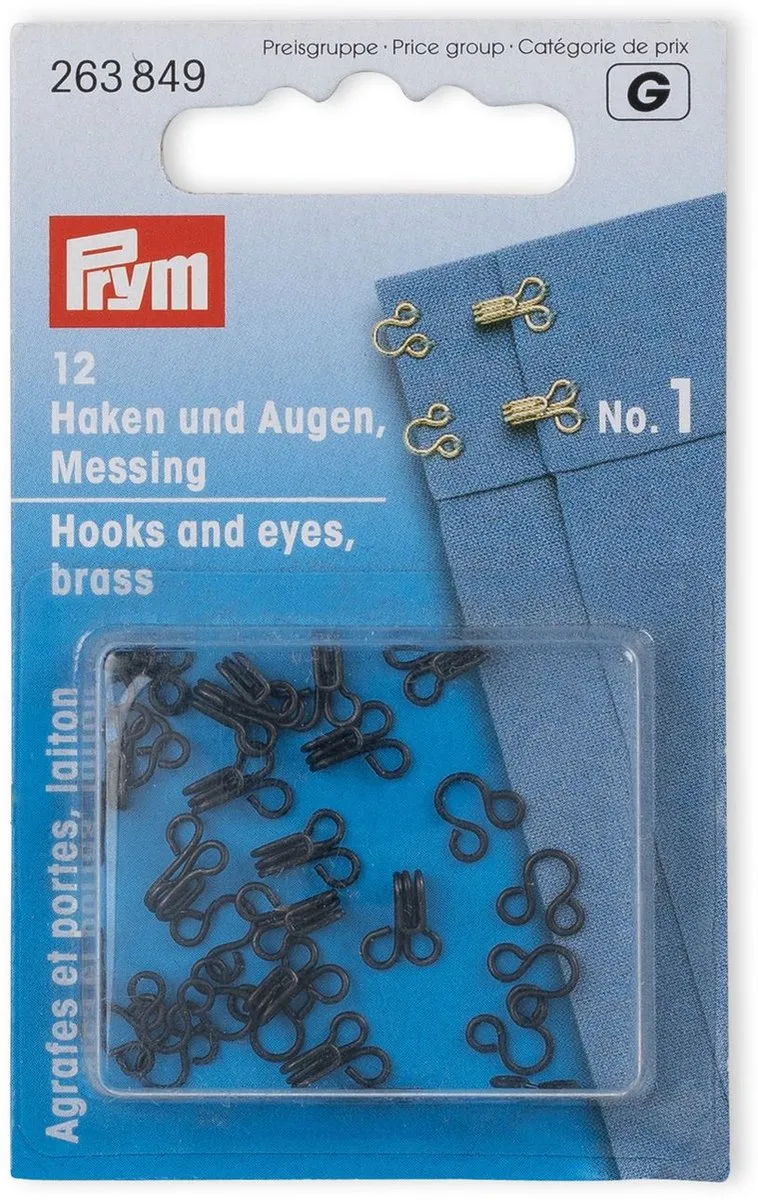 Prym Haken en Ogen No. 1 - 12 Stuks