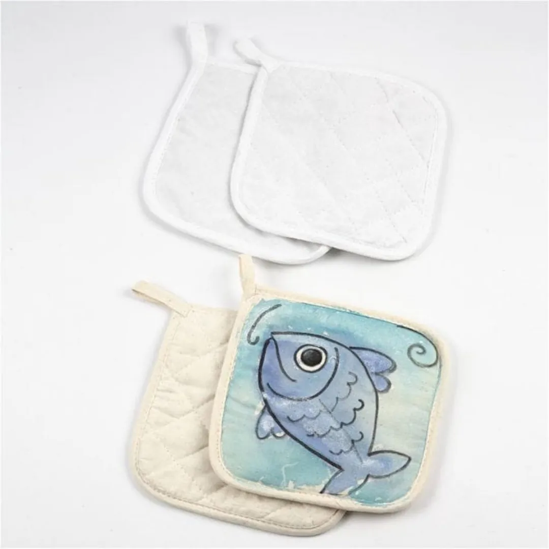 Creativ Company Katoenen Pannenlappen 20x20cm - 4 Stuks