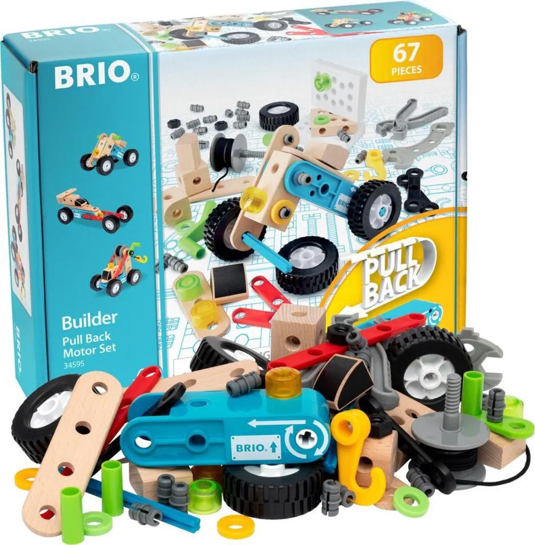 BRIO Builder Pull Back Motor Set 34595 - Multicolor