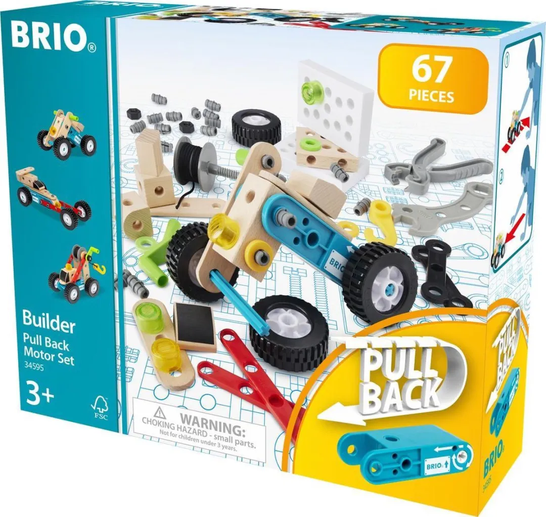 BRIO Builder Pull Back Motor Set 34595 - Multicolor