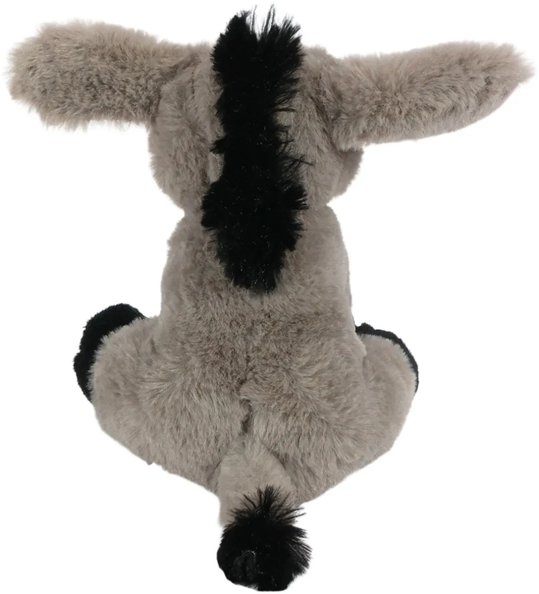 PIA Soft Toys Pluche Knuffel Ezel - 17cm - Grijs/Zwart