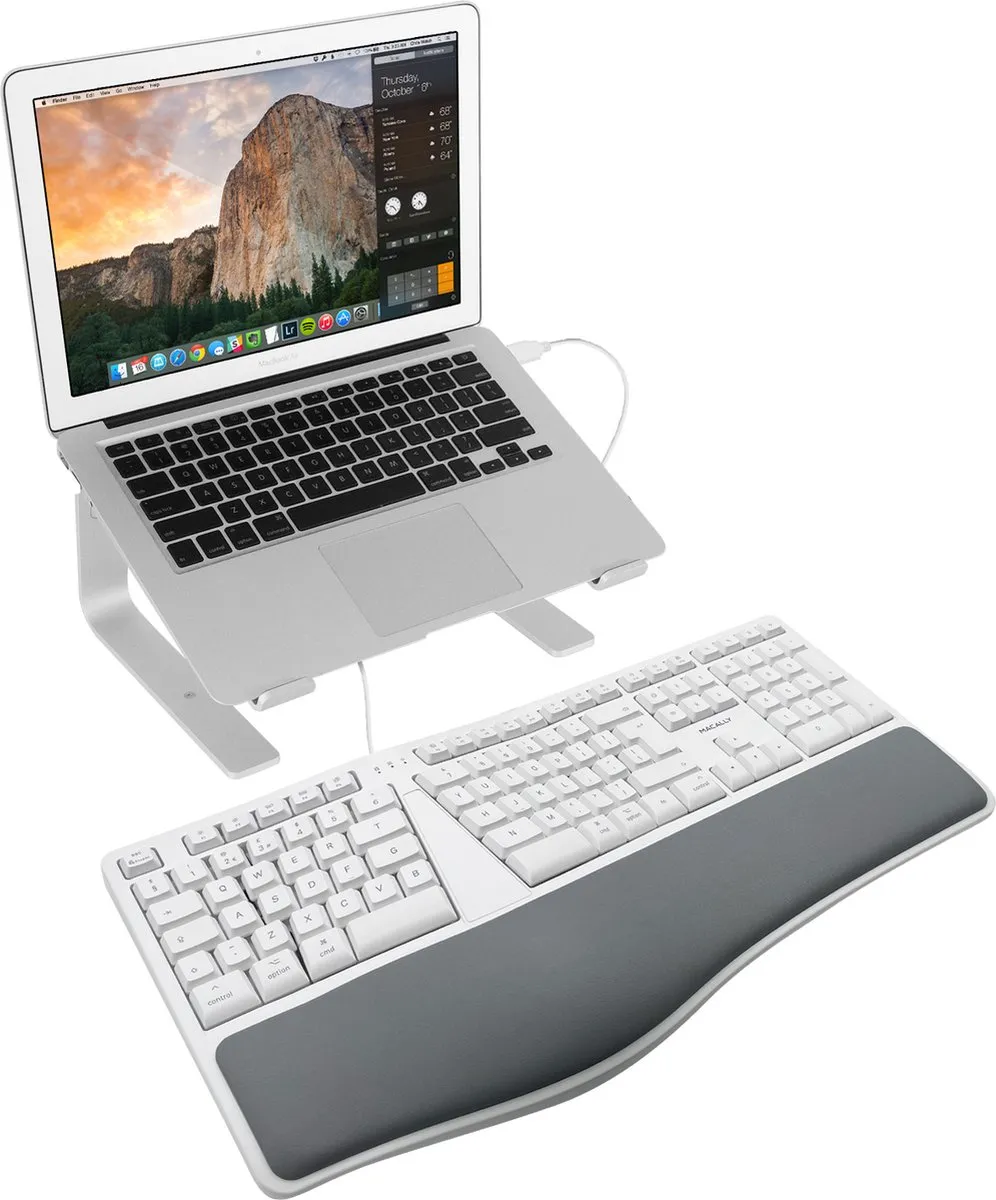 Macally MERGOKEY-UK Ergonomisch Toetsenbord - Wit