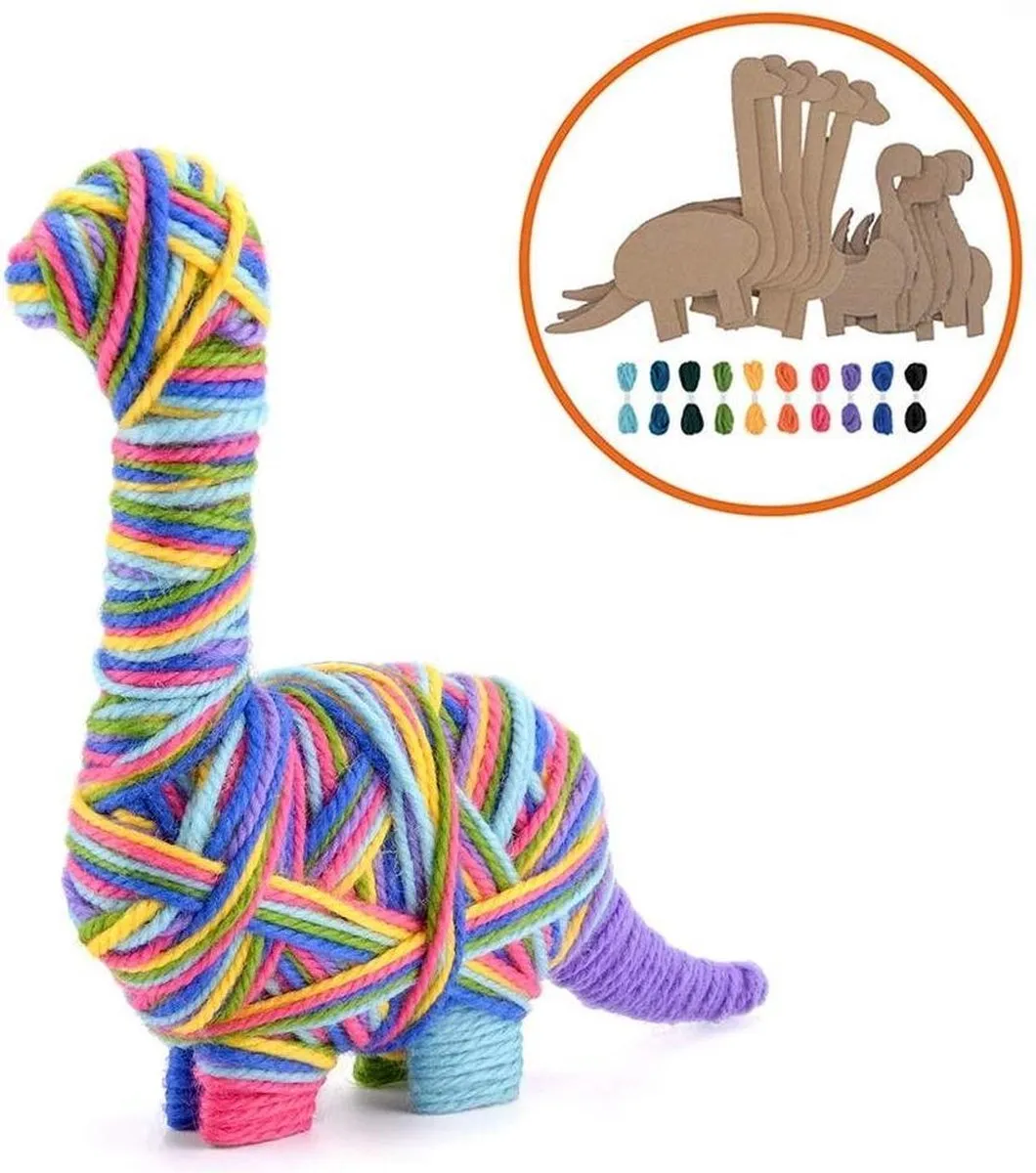 Toyrific Knutselset Yarn Animals Dinosaurus Junior - 25-delig