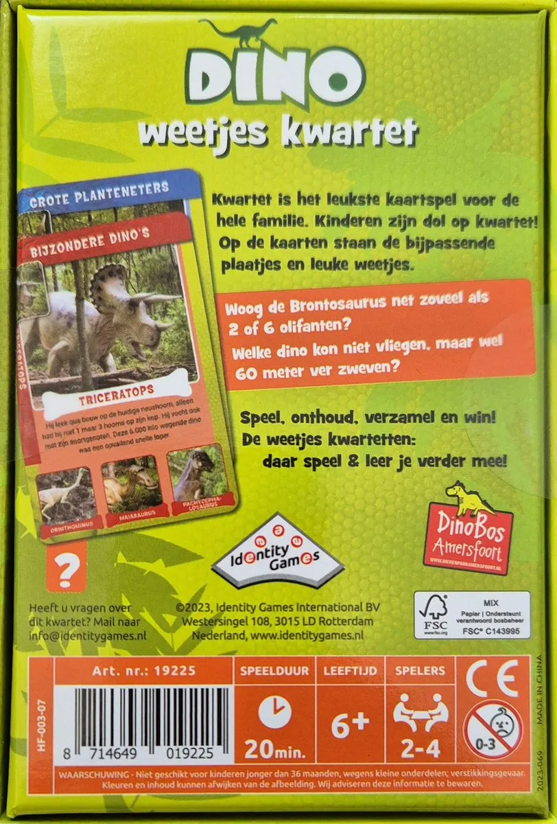 Identity Games Dino Weetjes Kwartet - 32rw