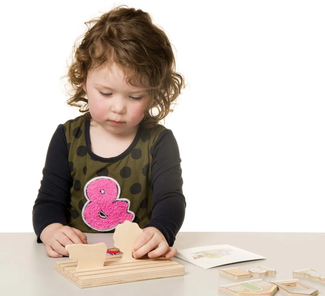 Toys for Life Kijk en Vertel Houten Speelgoed - 8 Figuren 9 Kaarten - Assorti