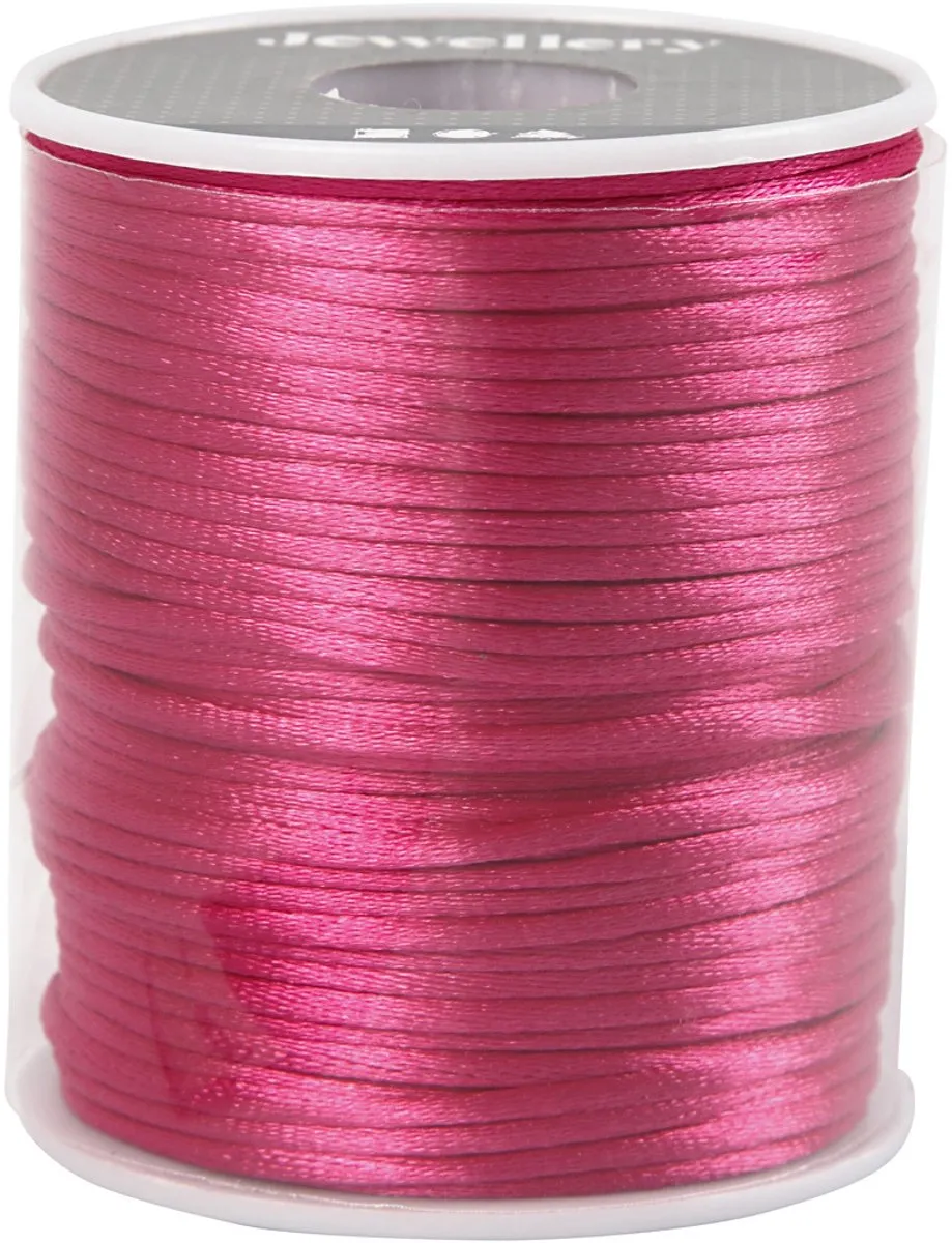 Creativ Company Satijnkoord 2mm Roze - 50m
